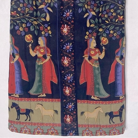 Ethnic Chinese QianBaiYi Indian Bohemian Indie Quilted Pattern Coat (Small) - Picture 10 of 16